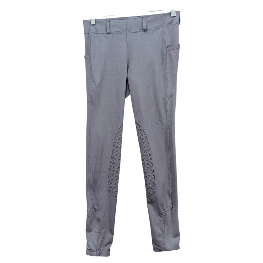 OVATION Riding Pants Tights Women's Gray Size L Preppy Equestrian‎ Breeches Long